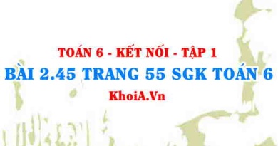 Bài 2.45 trang 55 SGK Toán 6 tập 1 Kết nối tri thức